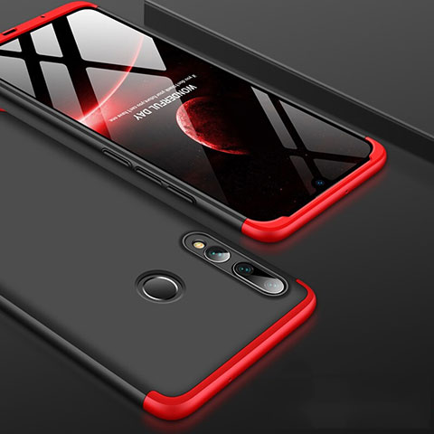Coque Plastique Mat Protection Integrale 360 Degres Avant et Arriere Etui Housse pour Huawei Enjoy 9s Rouge et Noir