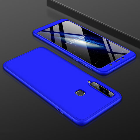 Coque Plastique Mat Protection Integrale 360 Degres Avant et Arriere Etui Housse pour Samsung Galaxy A9s Bleu