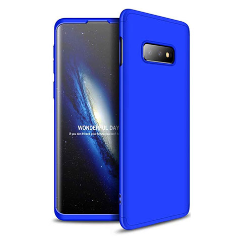 Coque Plastique Mat Protection Integrale 360 Degres Avant et Arriere Etui Housse pour Samsung Galaxy S10e Bleu