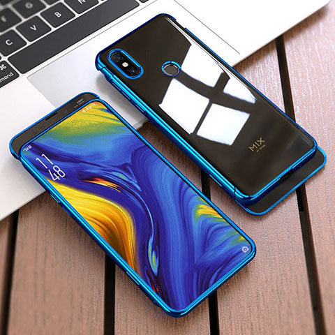 Coque Plastique Mat Protection Integrale 360 Degres Avant et Arriere Etui Housse pour Xiaomi Mi Mix 3 Bleu