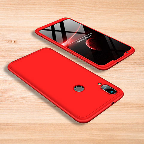 Coque Plastique Mat Protection Integrale 360 Degres Avant et Arriere Etui Housse pour Xiaomi Mi Play 4G Rouge