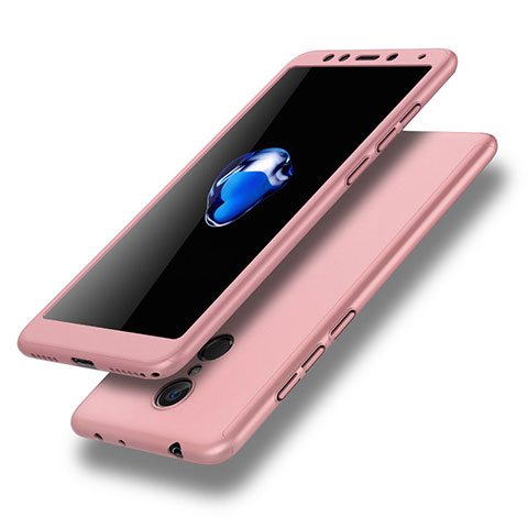 Coque Plastique Mat Protection Integrale 360 Degres Avant et Arriere Etui Housse pour Xiaomi Redmi 5 Rose