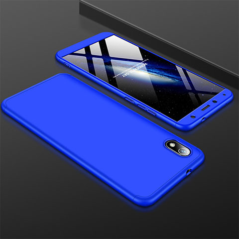 Coque Plastique Mat Protection Integrale 360 Degres Avant et Arriere Etui Housse pour Xiaomi Redmi 7A Bleu