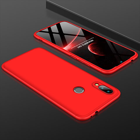 Coque Plastique Mat Protection Integrale 360 Degres Avant et Arriere Etui Housse pour Xiaomi Redmi Note 7 Pro Rouge