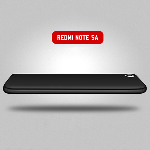 Coque Plastique Mat Protection Integrale 360 Degres Avant et Arriere pour Xiaomi Redmi Note 5A Standard Edition Noir