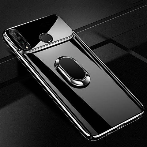 Coque Plastique Protection Integrale 360 Degres Miroir Etui Housse avec Support Bague Anneau Aimante Magnetique pour Huawei P30 Lite XL Noir