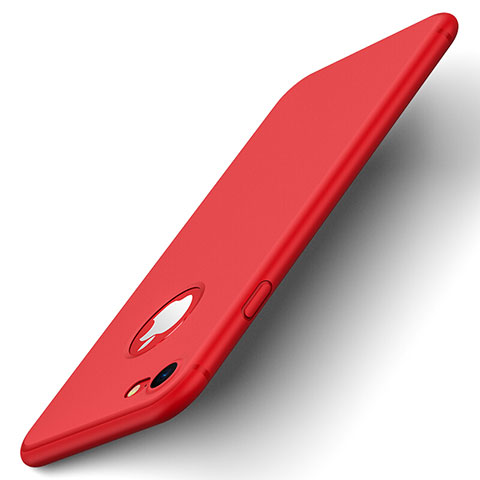 Coque Plastique Rigide avec Trou Mat pour Apple iPhone 8 Rouge