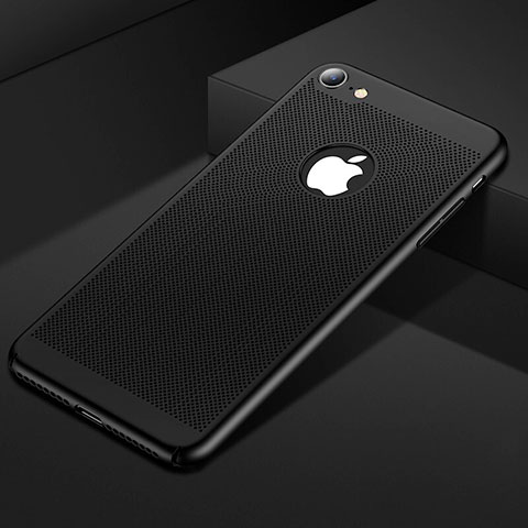 Coque Plastique Rigide Etui Housse Mailles Filet pour Apple iPhone 7 Noir