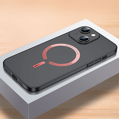 Coque Plastique Rigide Etui Housse Mat avec Mag-Safe Magnetic Magnetique QC1 pour Apple iPhone 14 Noir