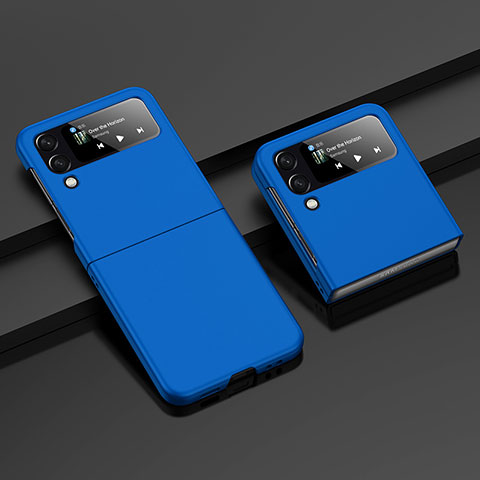 Coque Plastique Rigide Etui Housse Mat H07 pour Samsung Galaxy Z Flip4 5G Bleu