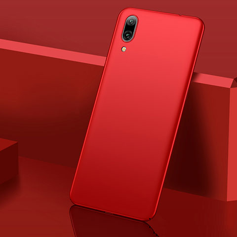 Coque Plastique Rigide Etui Housse Mat M01 pour Huawei Enjoy 9 Rouge