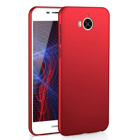 Coque Plastique Rigide Etui Housse Mat M01 pour Huawei Y6 (2017) Rouge