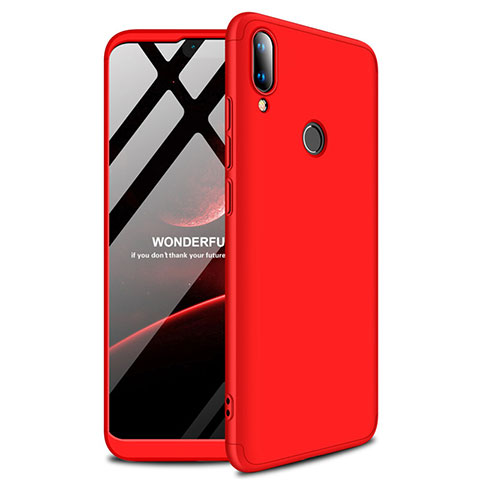 Coque Plastique Rigide Etui Housse Mat M01 pour Huawei Y9 (2019) Rouge