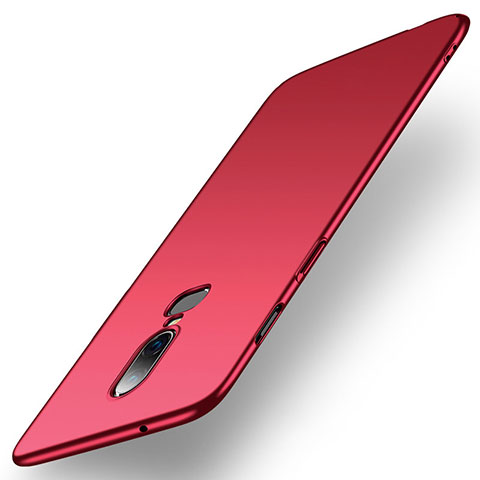 Coque Plastique Rigide Etui Housse Mat M01 pour OnePlus 6 Rouge