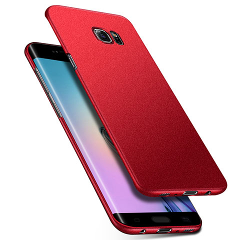 Coque Plastique Rigide Etui Housse Mat M01 pour Samsung Galaxy S6 Edge+ Plus SM-G928F Rouge
