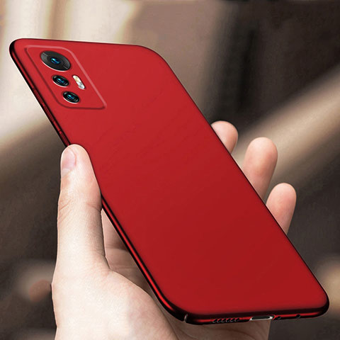 Coque Plastique Rigide Etui Housse Mat M01 pour Xiaomi Mi 12S Pro 5G Rouge