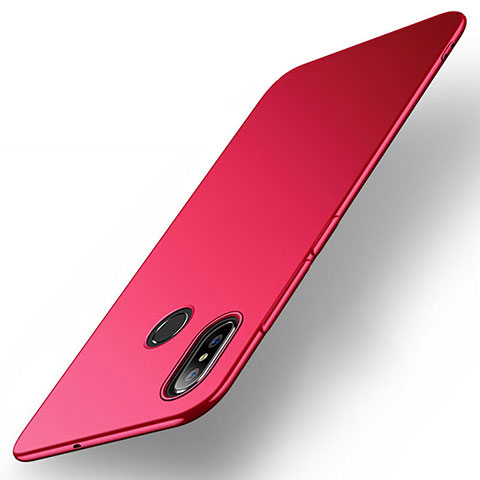 Coque Plastique Rigide Etui Housse Mat M01 pour Xiaomi Mi Max 3 Rouge