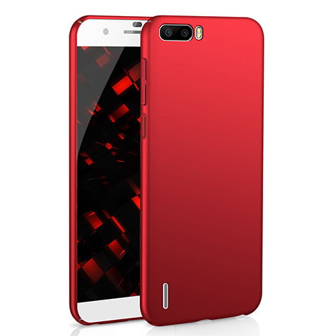 Coque Plastique Rigide Etui Housse Mat M02 pour Huawei Honor 6 Plus Rouge