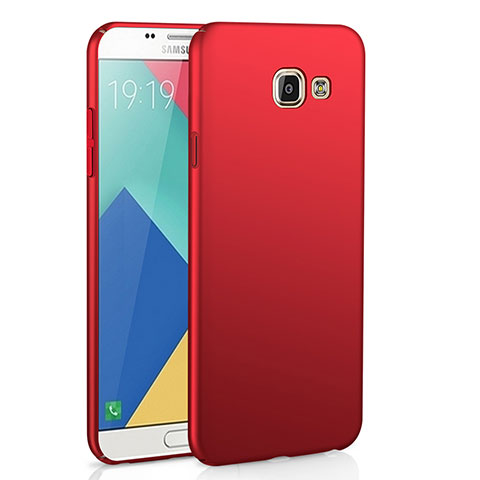 Coque Plastique Rigide Etui Housse Mat M02 pour Samsung Galaxy A9 (2016) A9000 Rouge