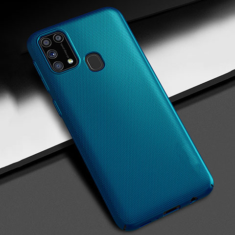 Coque Plastique Rigide Etui Housse Mat M02 pour Samsung Galaxy M21s Bleu