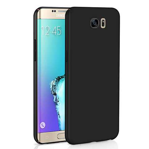 Coque Plastique Rigide Etui Housse Mat M03 pour Samsung Galaxy S6 Edge SM-G925 Noir