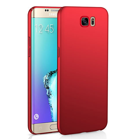 Coque Plastique Rigide Etui Housse Mat M03 pour Samsung Galaxy S6 Edge SM-G925 Rouge