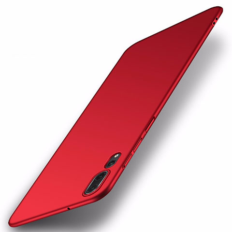Coque Plastique Rigide Etui Housse Mat P01 pour Huawei P20 Pro Rouge