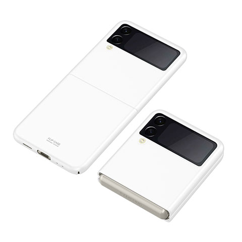 Coque Plastique Rigide Etui Housse Mat P06 pour Samsung Galaxy Z Flip3 5G Blanc