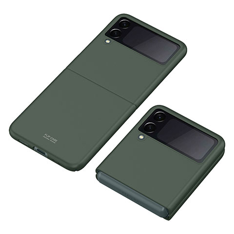 Coque Plastique Rigide Etui Housse Mat P06 pour Samsung Galaxy Z Flip3 5G Vert