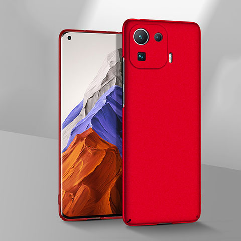 Coque Plastique Rigide Etui Housse Mat pour Xiaomi Mi 11 Pro 5G Rouge