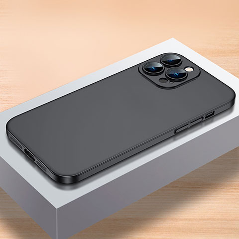 Coque Plastique Rigide Etui Housse Mat QC1 pour Apple iPhone 12 Pro Noir