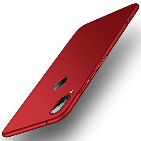 Coque Plastique Rigide Etui Housse Mat R01 pour Huawei Y9 (2019) Rouge