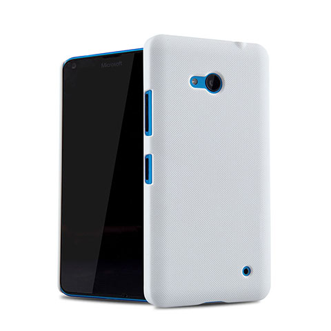Coque Plastique Rigide Mailles Filet pour Microsoft Lumia 640 Blanc