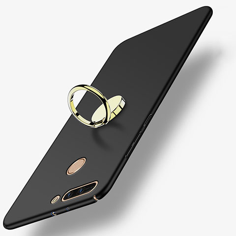Coque Plastique Rigide Mat avec Support Bague Anneau A02 pour Huawei Honor V9 Noir