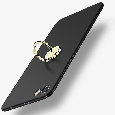 Coque Plastique Rigide Mat avec Support Bague Anneau A02 pour Xiaomi Mi 5 Noir