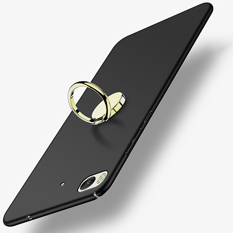 Coque Plastique Rigide Mat avec Support Bague Anneau A02 pour Xiaomi Mi 5S 4G Noir