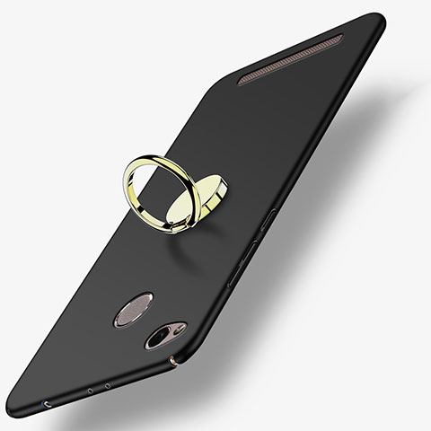 Coque Plastique Rigide Mat avec Support Bague Anneau A02 pour Xiaomi Redmi 3 High Edition Noir