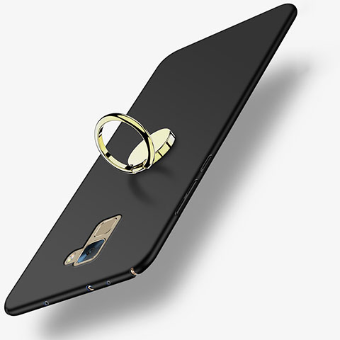 Coque Plastique Rigide Mat avec Support Bague Anneau A03 pour Huawei Honor 7 Noir