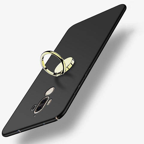 Coque Plastique Rigide Mat avec Support Bague Anneau A03 pour Huawei Mate 9 Noir