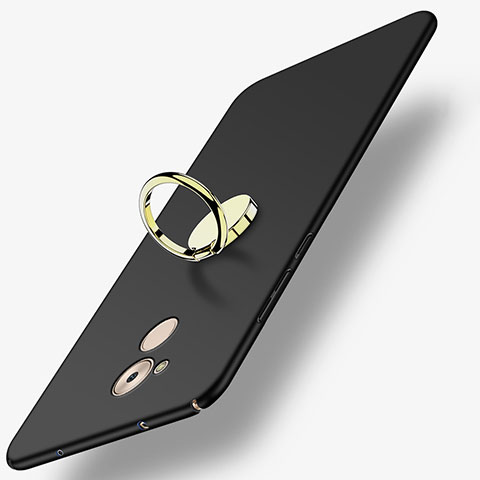 Coque Plastique Rigide Mat avec Support Bague Anneau A03 pour Huawei Nova Smart Noir