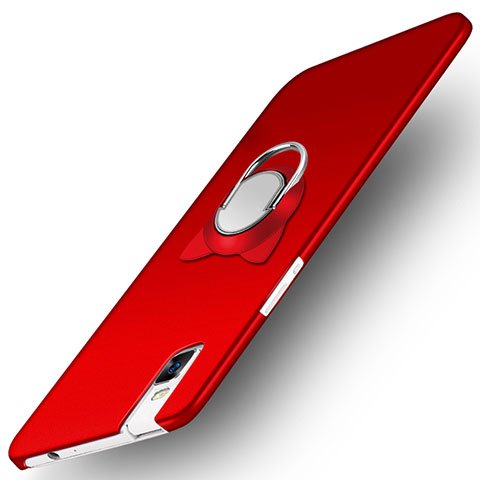 Coque Plastique Rigide Mat avec Support Bague Anneau pour Huawei Honor 7i shot X Rouge