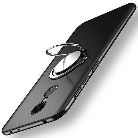 Coque Plastique Rigide Mat avec Support Bague Anneau pour Xiaomi Redmi 5 Noir