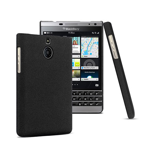 Coque Plastique Rigide Mat pour Blackberry Passport Silver Edition Noir