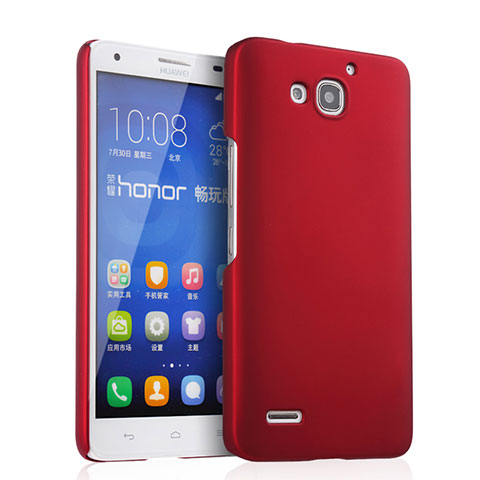 Coque Plastique Rigide Mat pour Huawei Honor 3X G750 Rouge