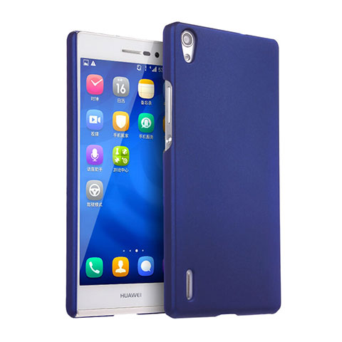 Coque Plastique Rigide Mat pour Huawei P7 Dual SIM Bleu