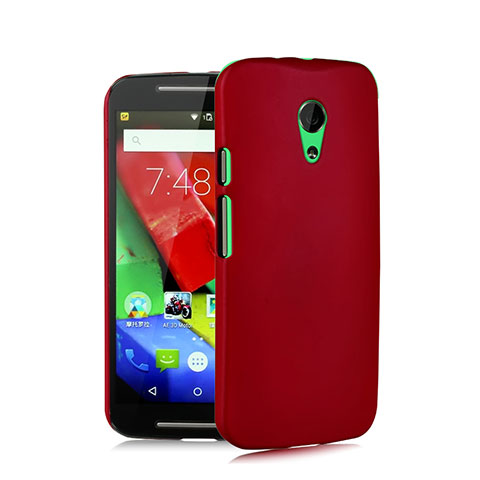 Coque Plastique Rigide Mat pour Motorola Moto G (2nd Gen) Rouge