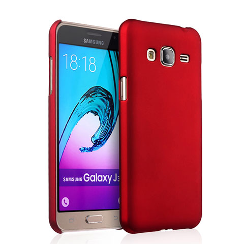 Coque Plastique Rigide Mat pour Samsung Galaxy J3 (2016) J320F J3109 Rouge