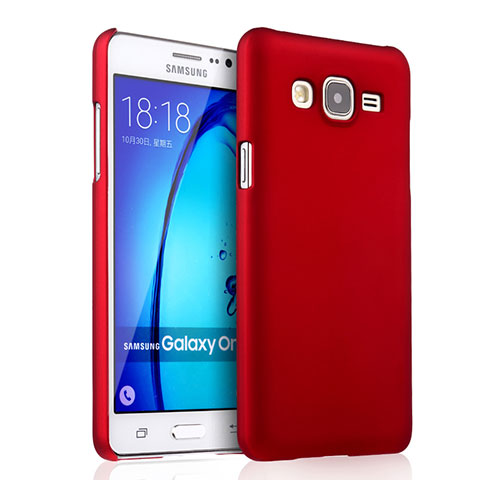 Coque Plastique Rigide Mat pour Samsung Galaxy On7 Pro Rouge