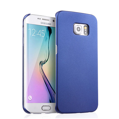 Coque Plastique Rigide Mat pour Samsung Galaxy S6 Edge SM-G925 Bleu