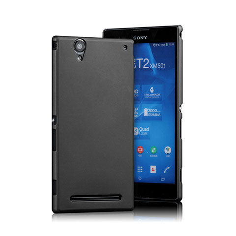 Coque Plastique Rigide Mat pour Sony Xperia T2 Ultra Dual Noir